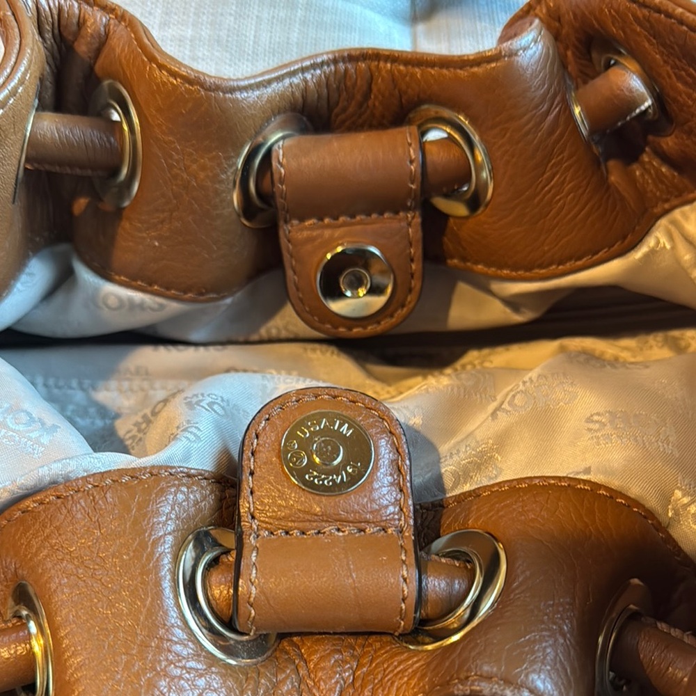 Michael Kors Tan Leather Shoulder Bag - Picture 9 of 9